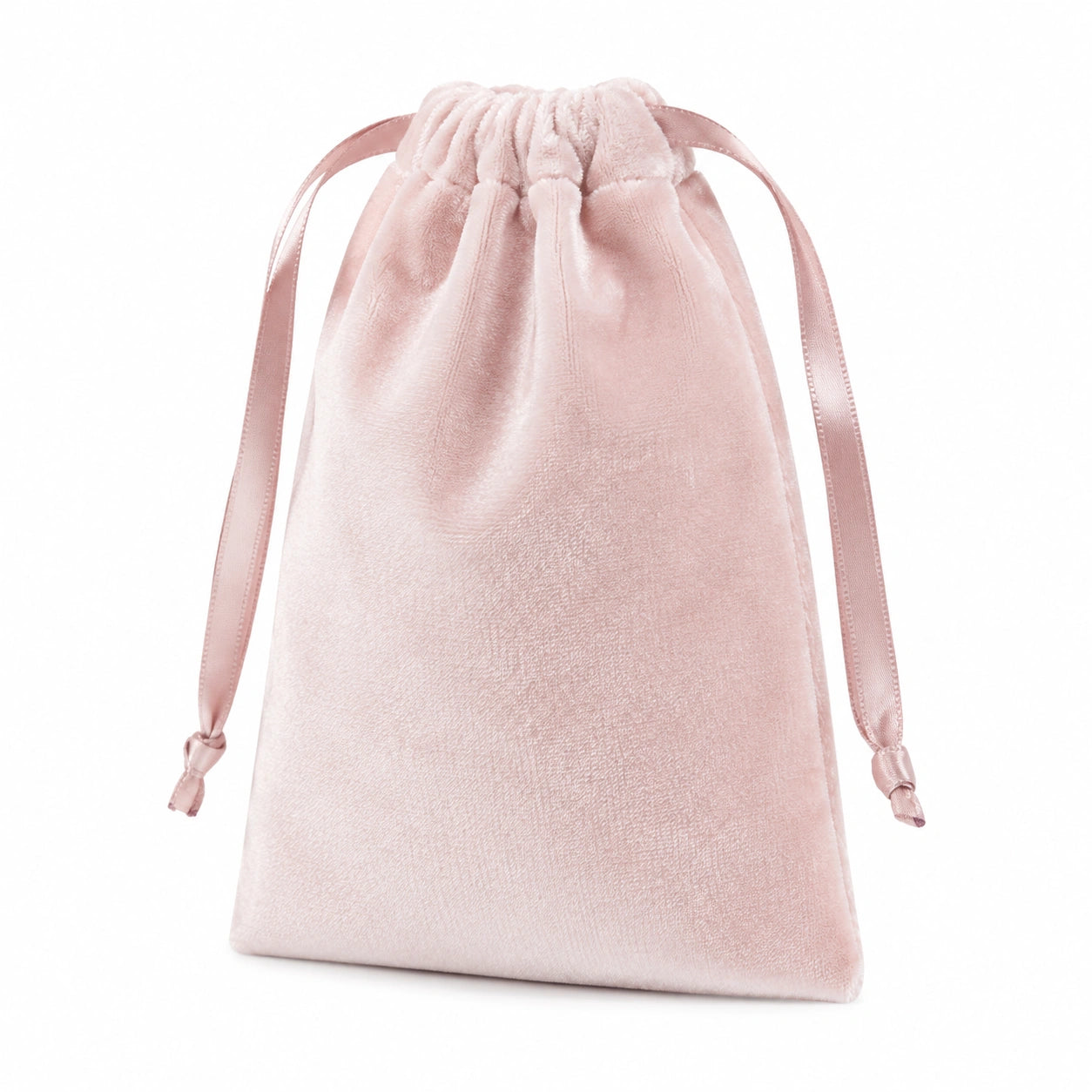 Sacchetto con coulisse 15 x 20 cm in velluto rosa per confezioni regalo - morbido richiudibile